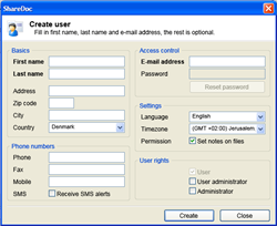 Creating a user in CBA software