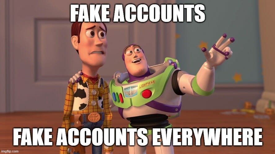 fake accounts and ai