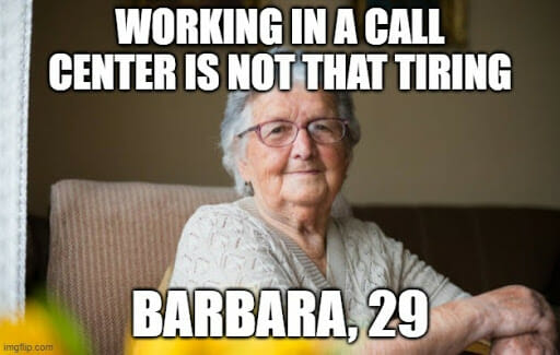 call center employee meme