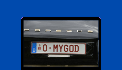 licence plate